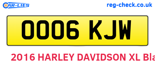 OO06KJW are the vehicle registration plates.