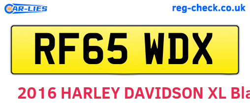 RF65WDX are the vehicle registration plates.