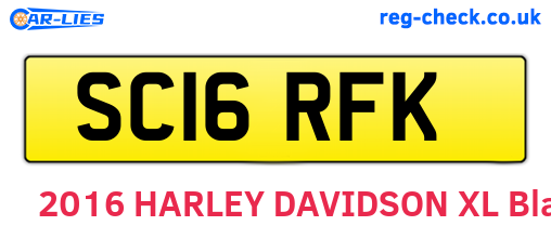 SC16RFK are the vehicle registration plates.
