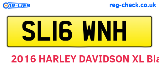 SL16WNH are the vehicle registration plates.