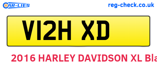V12HXD are the vehicle registration plates.