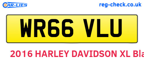WR66VLU are the vehicle registration plates.