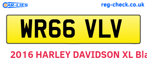 WR66VLV are the vehicle registration plates.