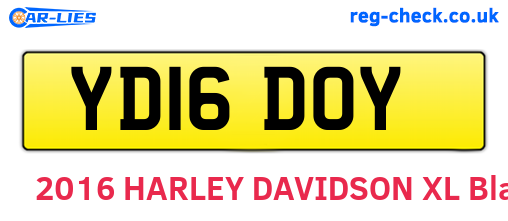 YD16DOY are the vehicle registration plates.