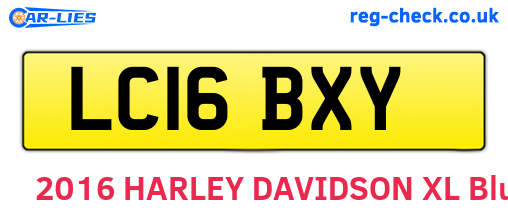 LC16BXY are the vehicle registration plates.