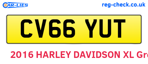 CV66YUT are the vehicle registration plates.