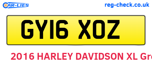 GY16XOZ are the vehicle registration plates.