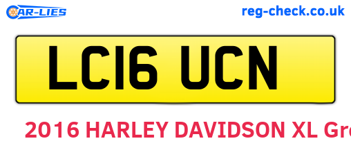 LC16UCN are the vehicle registration plates.