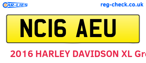 NC16AEU are the vehicle registration plates.