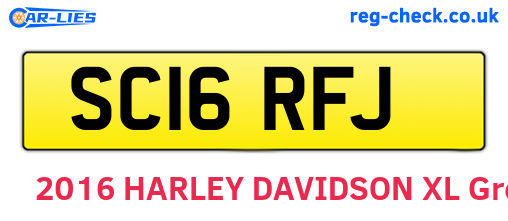 SC16RFJ are the vehicle registration plates.
