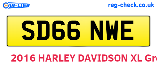 SD66NWE are the vehicle registration plates.