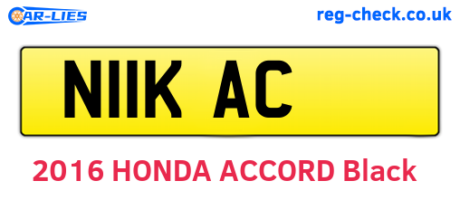 N11KAC are the vehicle registration plates.