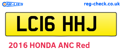 LC16HHJ are the vehicle registration plates.