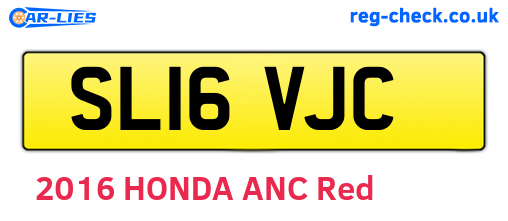 SL16VJC are the vehicle registration plates.