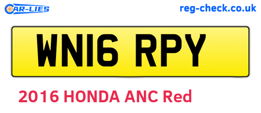 WN16RPY are the vehicle registration plates.