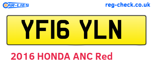 YF16YLN are the vehicle registration plates.