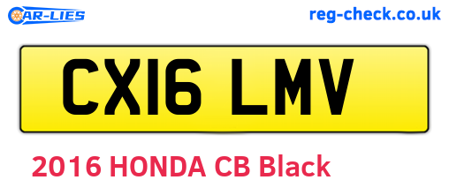CX16LMV are the vehicle registration plates.