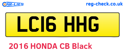 LC16HHG are the vehicle registration plates.