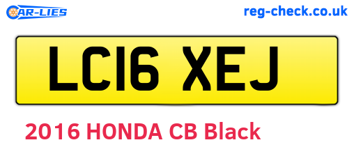 LC16XEJ are the vehicle registration plates.
