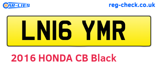 LN16YMR are the vehicle registration plates.