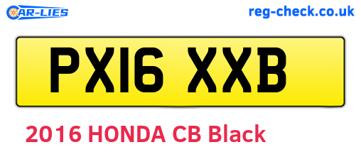 PX16XXB are the vehicle registration plates.