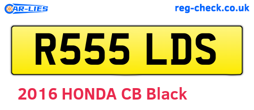 R555LDS are the vehicle registration plates.