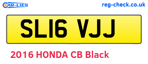 SL16VJJ are the vehicle registration plates.