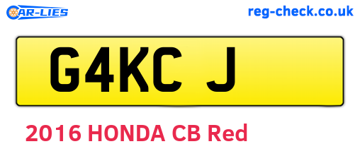 G4KCJ are the vehicle registration plates.