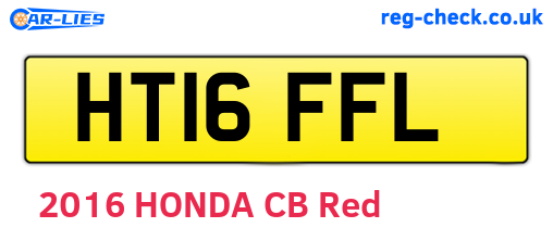 HT16FFL are the vehicle registration plates.