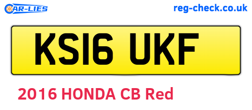 KS16UKF are the vehicle registration plates.