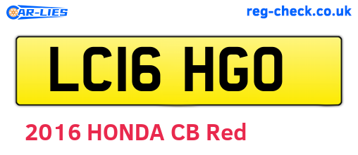 LC16HGO are the vehicle registration plates.