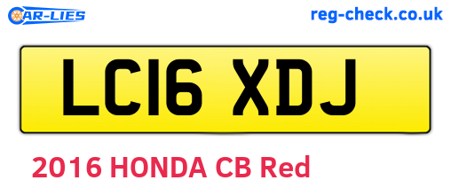 LC16XDJ are the vehicle registration plates.
