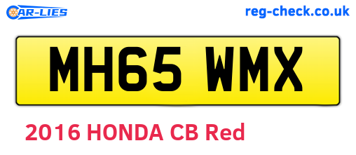 MH65WMX are the vehicle registration plates.