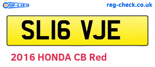SL16VJE are the vehicle registration plates.
