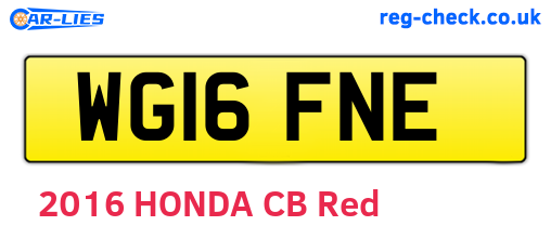 WG16FNE are the vehicle registration plates.