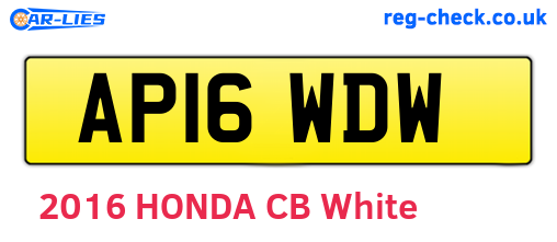 AP16WDW are the vehicle registration plates.