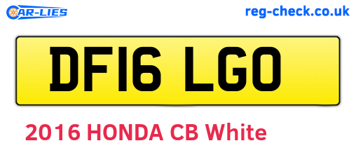 DF16LGO are the vehicle registration plates.