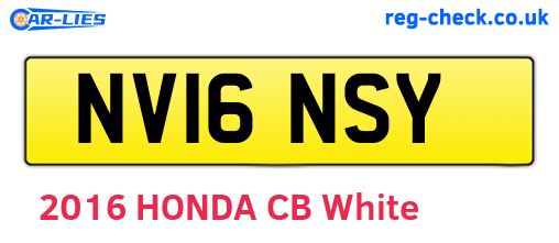 NV16NSY are the vehicle registration plates.