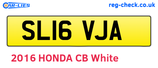SL16VJA are the vehicle registration plates.