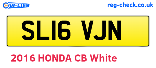 SL16VJN are the vehicle registration plates.