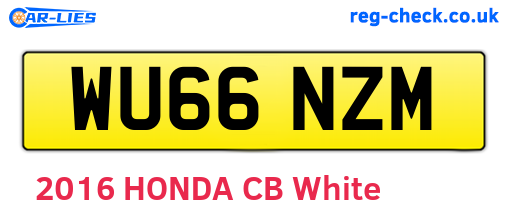 WU66NZM are the vehicle registration plates.