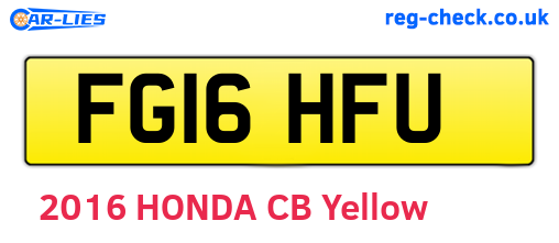 FG16HFU are the vehicle registration plates.