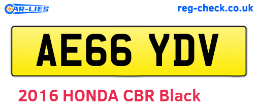 AE66YDV are the vehicle registration plates.