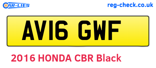 AV16GWF are the vehicle registration plates.