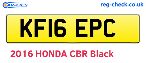 KF16EPC are the vehicle registration plates.