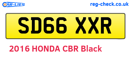 SD66XXR are the vehicle registration plates.