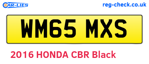 WM65MXS are the vehicle registration plates.
