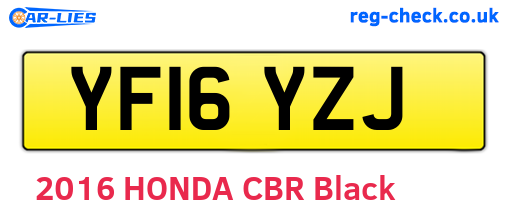 YF16YZJ are the vehicle registration plates.