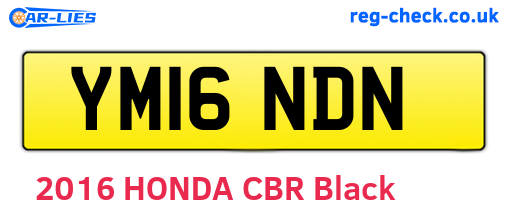 YM16NDN are the vehicle registration plates.