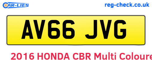 AV66JVG are the vehicle registration plates.
